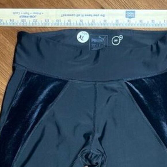 PUMA Black Velvet Panel DryCELL Leggings Size XL - Picture 2 of 9